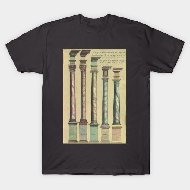 Five Orders of Architecture by Vignola T-Shirt by MasterpieceCafe